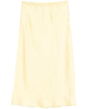 Jil Sander Elasticated-Waist Midi Skirt - Natural