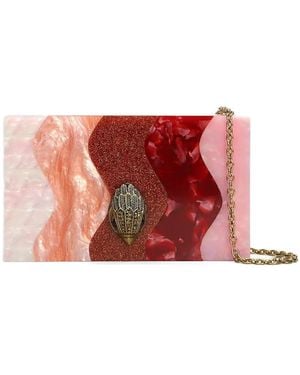 Kurt Geiger Party Box Wavy Clutch Bag - Red