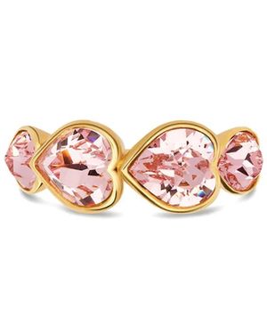 Oscar de la Renta Crystal Heart Ring - Pink