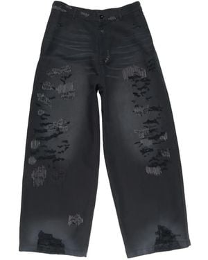 Acne Studios Mended Distressed Trousers - Blue