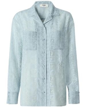 Fendi Ff Motif Shirt - Blue