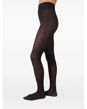 Swedish Stockings Medias De Canalé Zoe - Negro