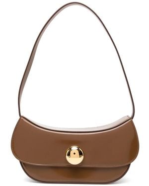 Marni レザー クラッチバッグ - ブラウン