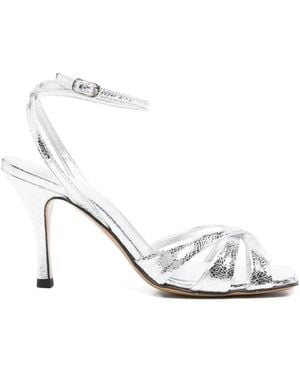 Guglielmo Rotta Abelie Twisted Leather Sandals - White