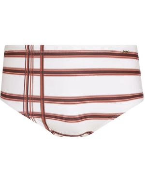 Amir Slama Striped Swim Trunks - White