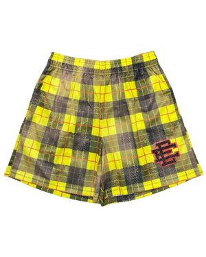 Eric Emanuel Plaid-Pattern Shorts - Yellow