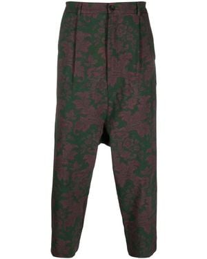 Pierre Louis Mascia Floral-Print Trousers - Grey