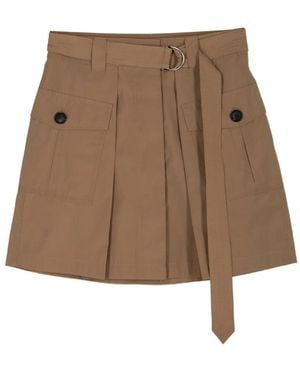 10 Crosby Derek Lam Minifalda Veyra Tipo Cargo - Neutro