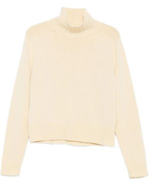 Eric Bompard Pullover Mit Stehkragen - Natur