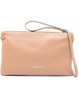 Gianni Chiarini Hermy Zipped Clutch Bag - Natural