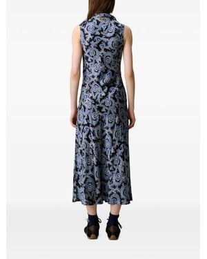 Claudie Pierlot Paisley-Print Dress - Blue