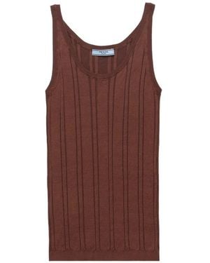 Prada Cotton Top - Brown