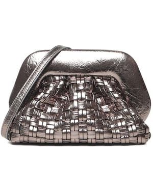 THEMOIRÈ Woven Metallic-Effect Mini Bag - Grey
