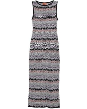 Missoni Abito Con Motivo A Zigzag - Grigio
