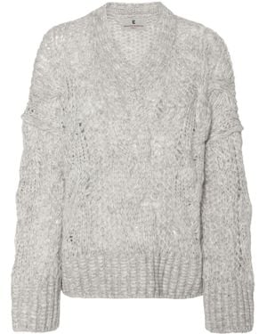 Ermanno Scervino Chunky Cable-Knit Jumper - Grey