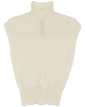 Rick Owens High-Neck Sleeveless Top - White