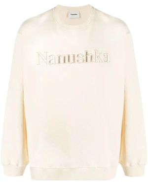 Nanushka Logo-Embroidered Sweatshirt - Natural