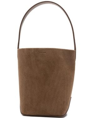 The Row Small N/S Park Top-Handle Bucket Bag - Brown