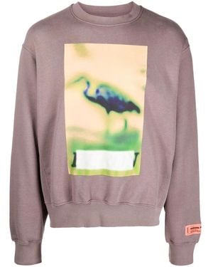 Heron Preston Censored Print Crew Neck Sweatshirt - Pink