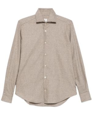 Eleventy Camisa A Cuadros - Neutro
