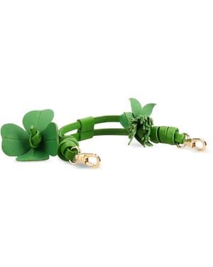 Longchamp Floral-Embellished Tassel Bag Strap - Green