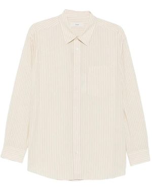 DUNST Chemise En Coton À Rayures - White