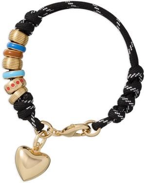 Roxanne Assoulin Knotted Heart-Charm Bracelet - Black