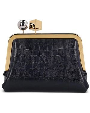 Jacquemus Sac Porté Épaule The Berlingot À Effet Peau De Crocodile - Blue