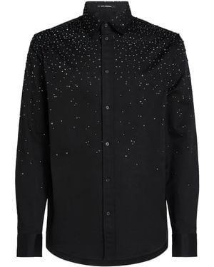 KARL LAGERFELD Rhinestone-Dégradé Shirt - Black