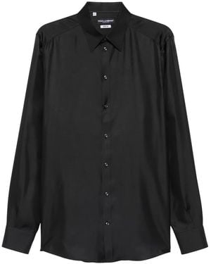 Dolce & Gabbana Buttoned Long-Sleeve Shirt - Black