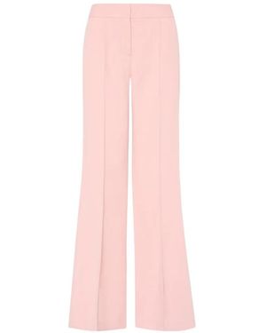 MILLY Orma High-Waist Wide-Leg Trousers - Pink