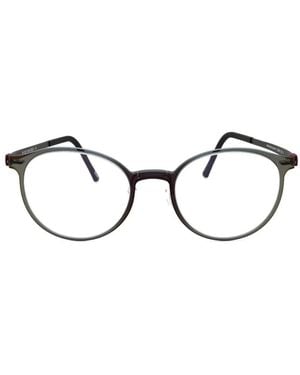 Silhouette Infinity View Round-Frame Glasses - Black