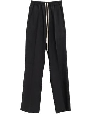 Rick Owens Drawstring Cotton Pants - Black