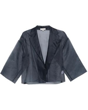 Antonelli Emma Sheer-Finish Notch-Lapel Jacket - Blue