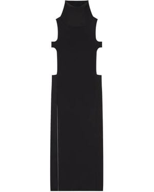 Courreges Cut-Out High-Neck Maxi Dress - Black
