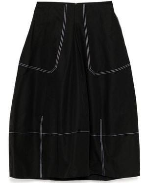 Lee Mathews Zip Fastening Skirt - Black