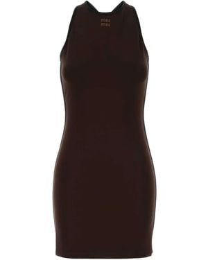 Miu Miu Rückenfreies Minikleid - Braun