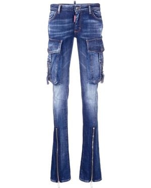 DSquared² Cargo Flared Jeans - Blue