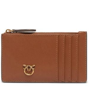 Pinko Quilted Zip Cardholder - Brown