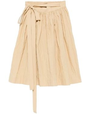 Ermanno Scervino Falda Midi Con Cintura Lazada - Neutro