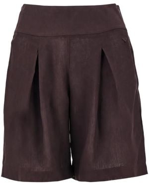 Emporio Armani Pleated Shorts - Purple
