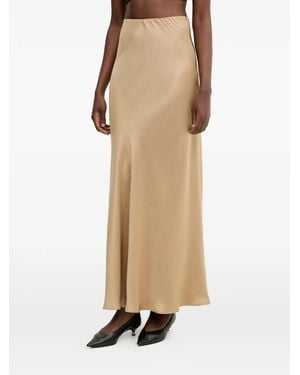 Liviana Conti Remie Drape Long Skirt - Natural