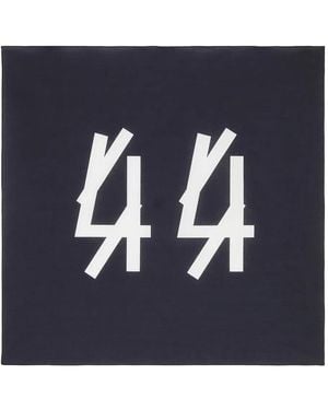 44 Label Group Number-Print Scarf - Blue