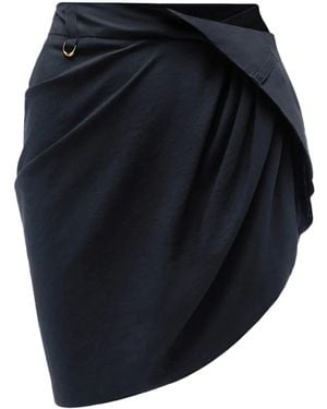 Jacquemus La Mini Jupe Saudade Draped Skirt - Blue