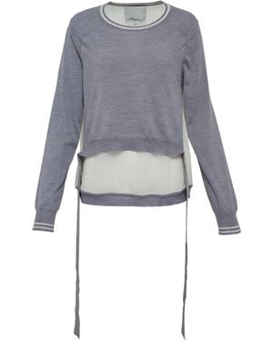 3.1 Phillip Lim Layered Wool Jumper - Blue