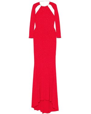 Nissa Crystal-Embellished Gown - Red