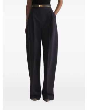 Mugler High-Waist Straight Trousers - Black