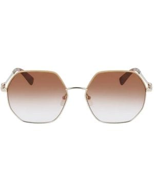 Longchamp Occhiali Da Sole Geometrici - Metallizzato