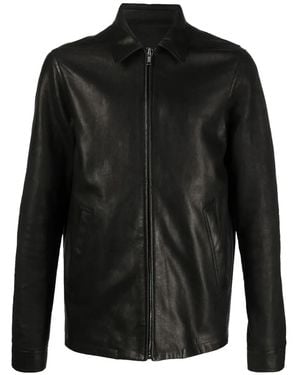 Rick Owens ジップアップ レザージャケット - ブラック