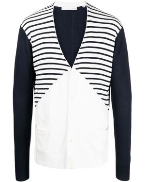 Private Stock The Albert Stripe-Detail Cardigan - Blue